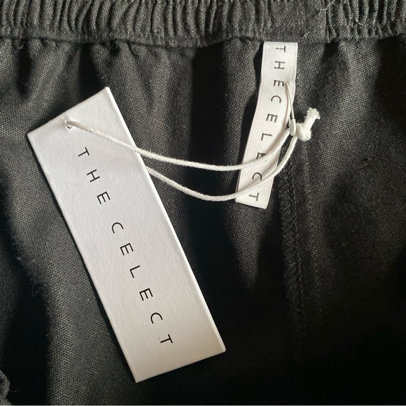 NWT The Celect Los Angeles Black Linen Pull-On Balloon Pants Streetwear Size XL - Picture 9 of 16